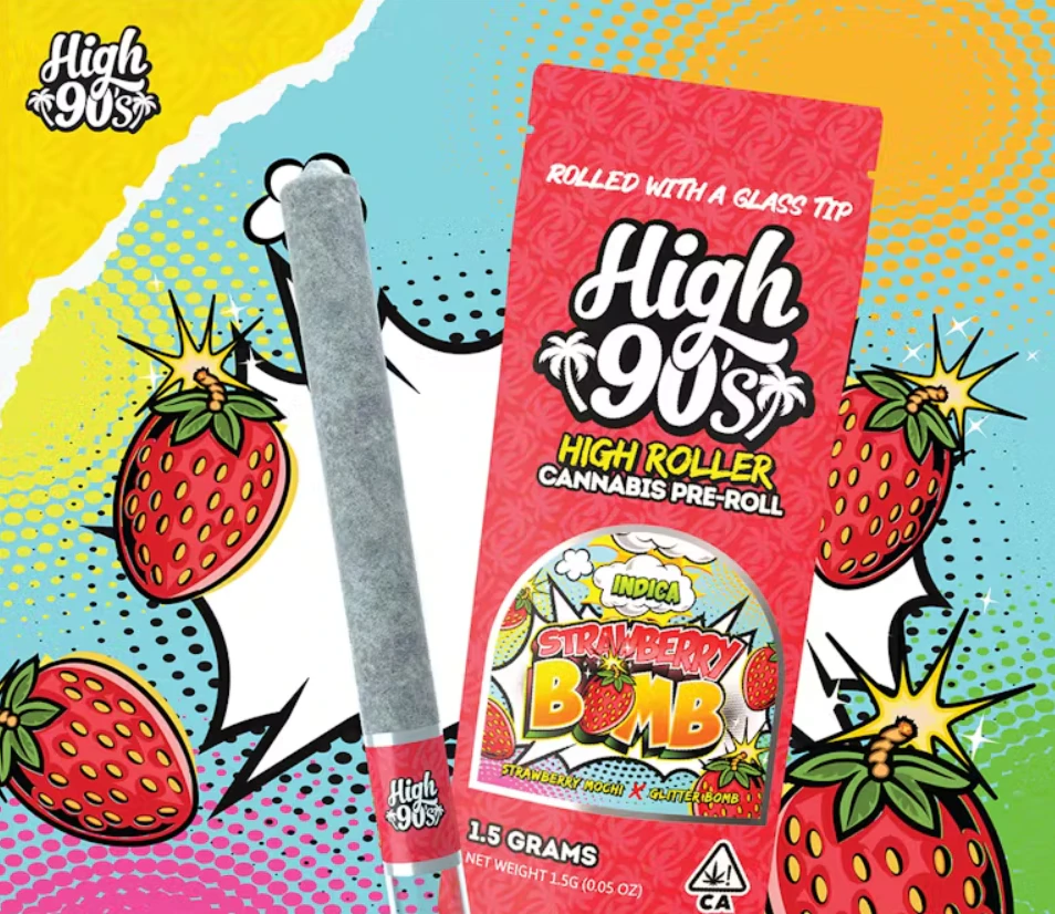 HIGH 90s - High 90's - 1.5g Preroll - Strawberry Bomb Main Image