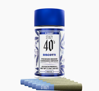 STIIIZY - Biscotti (I) | 5pc Infused Prerolls | Stiiizy 40's