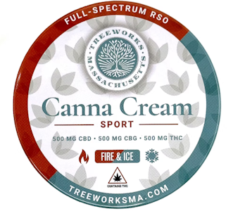 Treeworks - RSO Canna Cream Sport 1:1:1 THC:CBD:CBG - 500mg - Treeworks