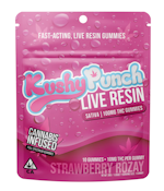 (2 for $30 MIX & MATCH) Strawberry Rozay - 100mg Live Resin Gummies (Kushy Punch)