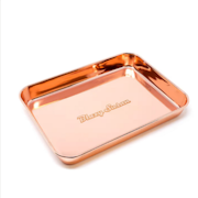 Blazy Susan Rose Metallic Rolling Tray