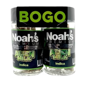 Noah's Premium BOGO - Alien Milk - Multi Infused - Prerolls - 5pk - X2 - 5g