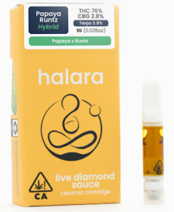 HALARA - Halara - Cartridge - Live Diamond Sauce - Papaya Runtz - 1G