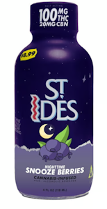 ST.IDES - St Ides - 4oz 100mg THC 20mg CBN Shot - Snooze Berries