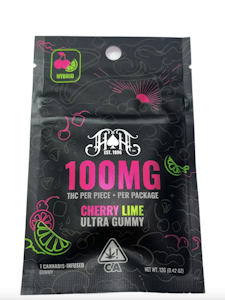 HEAVY HITTERS - Heavy Hitters 100mg Cherry Lime Single High Dose Gummy