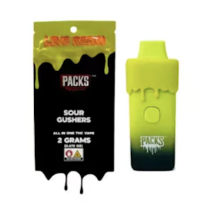 PACKS - PACKS | Sour Gushers Live Resin Disposable Vape | 2g