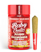 Jeeter Baby Quad Infused 5pk Prerolls 2.5g Strawberry Sour Diesel