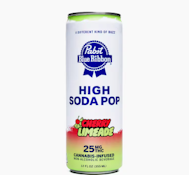 Pabst Blue Ribbon - High Soda Pop - Chery Limeade - Beverages - 12oz - 25mg