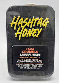 Hashtag Honey | Pre-Rolls | Diamond Infused Joints - Lava Crumble | 2.5g
