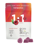 Care By Design | 1:1 CBD Raspberry | Gummies | 100mg