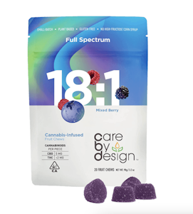CARE BY DESIGN - Care By Design | 18:1 CBD Mixed Berry Gummies | 5.5mg