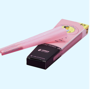 BLAZY SUSAN - PINK PAPER CONES 6PK 1 1/4"- BLAZY SUSAN