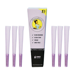 BLAZY SUSAN - PURPLE PAPER CONES 6PK 1 1/4"- BLAZY SUSAN