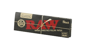 RAW Black Classic Rolling Papers 1 1/4"