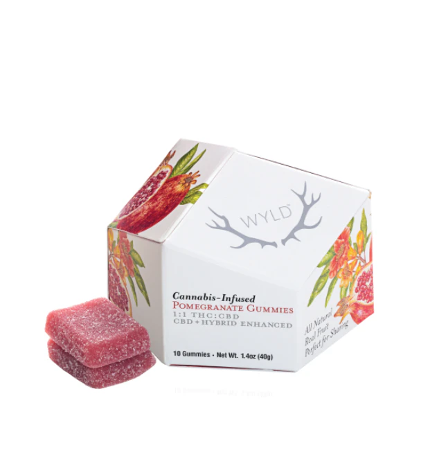 WYLD - WYLD - 1:1 CBD:THC Gummies - Pomegranate Main Image