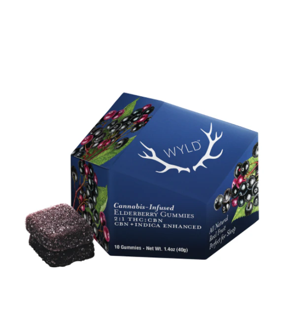 WYLD - WYLD - 2:1 THC:CBN Gummies - Elderberry Main Image