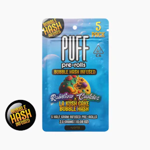 PUFF - Puff - Rainbow Cookies x LA Kush - Bubble Hash - 5pck Preroll - 2.5G