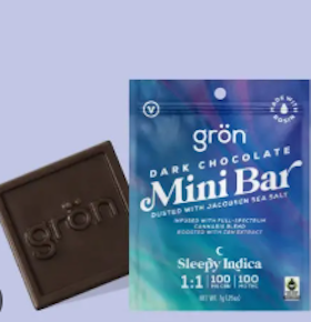 Gron | Edibles | Dark Chocolate Mini Bar  - Sleep | 100mg, 10