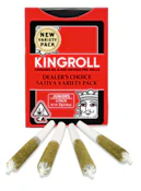 KingRoll - Juniors - Dealers Choice Sativa Mix #8 - Infused Preroll Pack - 4pk - 3G