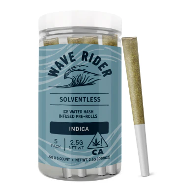 Wave Rider - Wave Rider Hash Infused 5pk Prerolls 2.5g Blueberry Pancakes Main Image