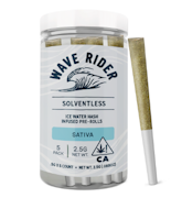 Wave Rider Hash Infused 5pk Prerolls 2.5g Lemon Zest