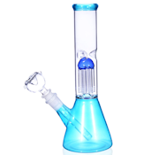 Glass | 12" Beaker | Dual 6-Arm Perc Water Pipe with Ice Catcher