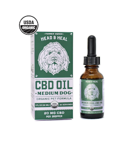 HEAD & HEAL - Organic Medium Dog CBD Oil - 600mg Tincture