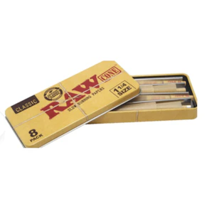 RAW 1 1/4 Classic Cones Tin | 8pk