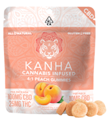 KANHA | 4:1 CBD:THC | Peach | 10mg CBD/2.5mg THC | 10-Pack