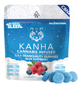 KANHA | 1:1:1 CBN:CBD:THC | Tranquility Blue Raspberry | 5mg CBN : 5mg CBD : 5mg THC