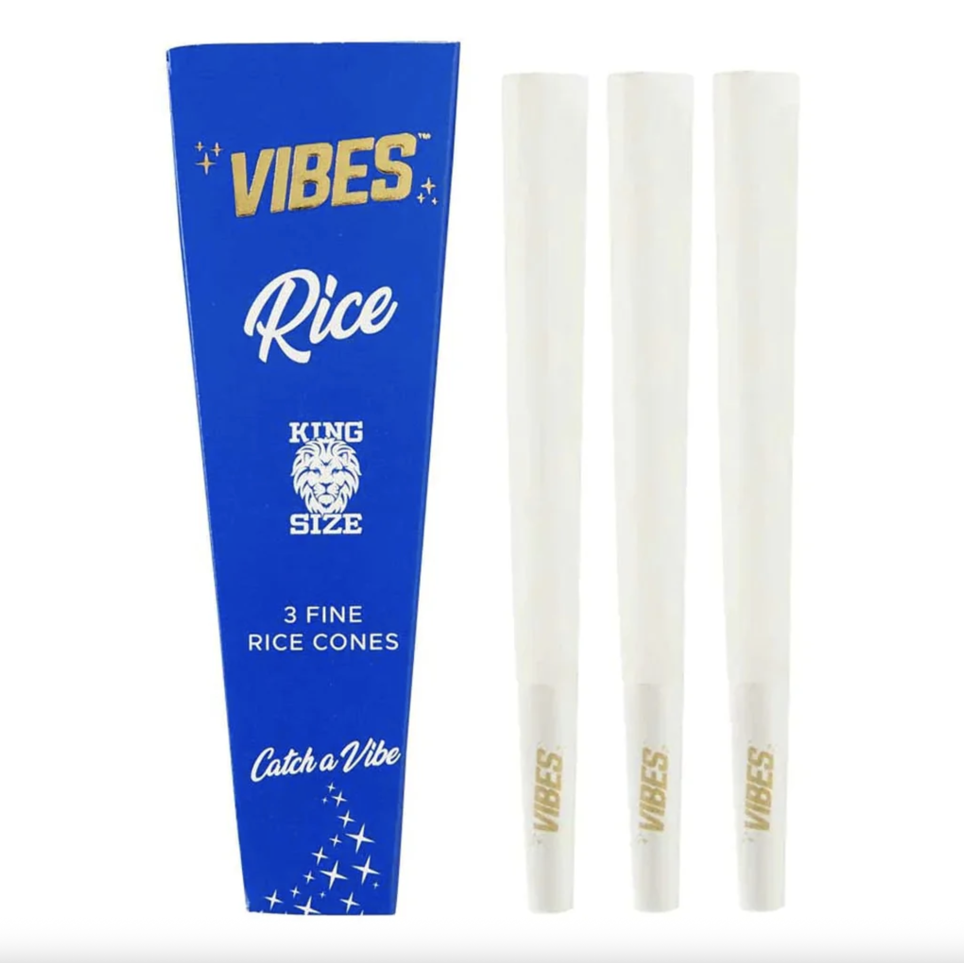 Vibes Blue King Size Pre-Rolled Cones 3 Pack