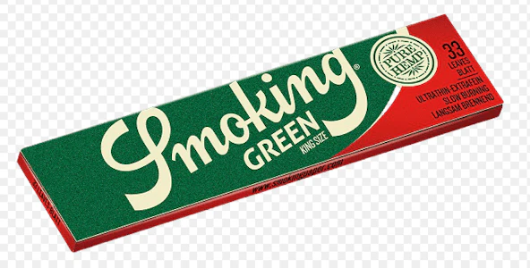 Glass - Green King Size Smoking Papers