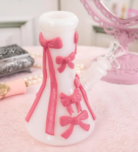 CANNA STYLE - Hand-Crafted Pink Bow Bong - Mini
