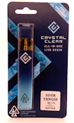 Crystal Clear - Sour Tangie - 1g Live Resin All In One Vape
