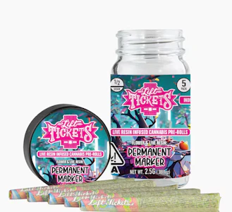 LIFT TICKETS - Lift Tickets 2.5G Permanent Marker Infused Preroll 5pk