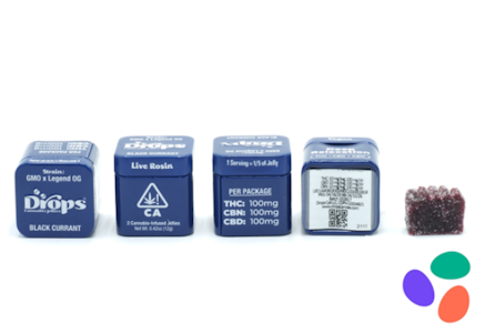 DROPS - Black Currant | 100mg | 2-Piece (1:1:1 CBN:CBD:THC) | Drops