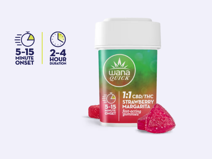 Wana | Edible | Strawberry Margarita CBD (Quick) | 10-pack | 10mg