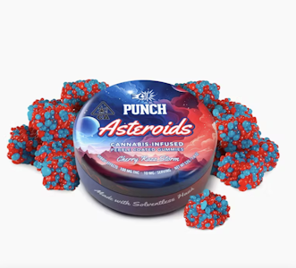 PUNCH EDIBLES & EXTRACTS - PUNCH 100mg Cherry Razz Storm Asteroids Gummies 10pc
