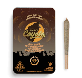 Space Coyote - Space Coyote - Sativa - 2.5g Infused Joints - 5pck
