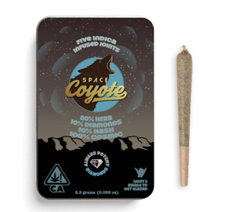 SPACE COYOTE - Space Coyote - Indica - 2.5g Infused Joints - 5pck