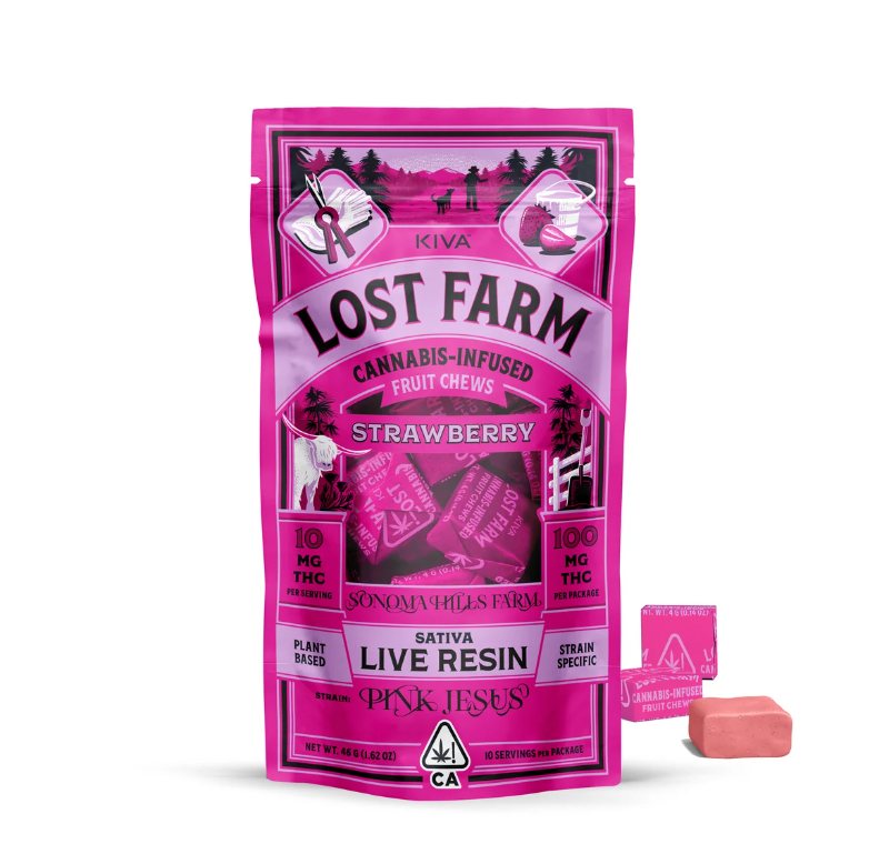Kiva — Lost Farms Chews - Strawberry X Pink Jesus