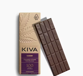 KIVA - KIVA 100mg Blackberry Dark Chocolate Bar