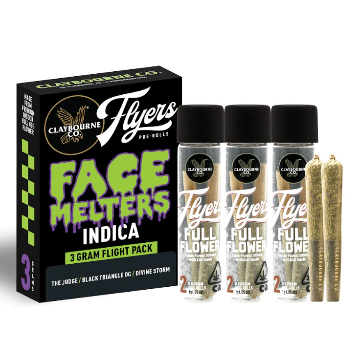 Claybourne Co. - Claybourne Co. - Flyers Full Flower - 3g - 6ct Pre Rolls - Face Melters Main Image