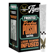 Claybourne Co. - 2.5g - 5ct Infused Pre Rolls - Flyers Frosted - Durban Poison 