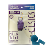 CLSICS | Blueberry Milk | Gummies | [125mg] 100mg THC: 25mg CBN: 25mg Melatonin | 10pc | Indica