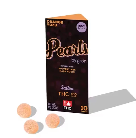 Pearls - ORANGE YUZU ROSIN GUMMIES - GRON PEARLS - 100mg Main Image