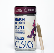 CLSICS | Deep Purple | Hash Infused Pre-Roll Pack [3g] 10pk | Indica