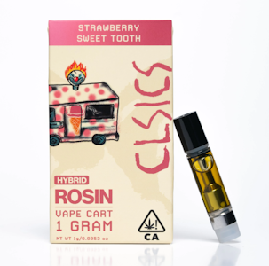 CLSICS - CLSICS - 1g Live Rosin Cartridge - Strawberry Sweet Tooth