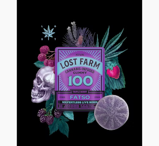 KIVA - Lost Farm 100mg Triple Berry High Dose Single Gummy