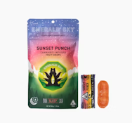 Emerald Sky | Sunset Punch | Hard Candy | [140mg] 100mg THC:20 CBD:20 CBN | 20pc | Indica